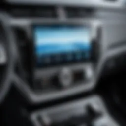 A close-up of a USB panel mount in a vehicle dashboard