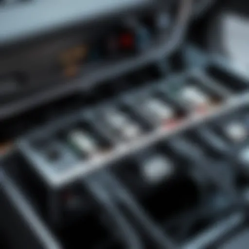 Detailed close-up of USB port hardwire car kit components