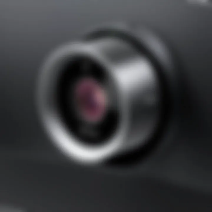 Detailed close-up of an external webcam designed for Windows Hello