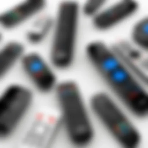 A selection of universal remotes compatible with Coby TVs