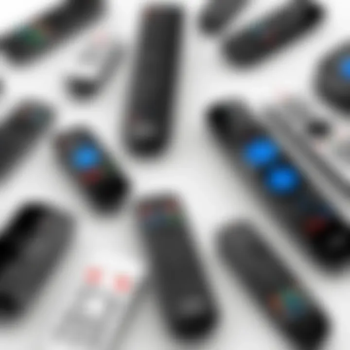 A selection of universal remotes compatible with Coby TVs