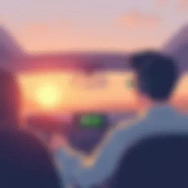 Enjoying Music While Driving User enjoying music streaming in a car