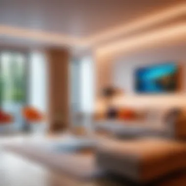 Vocolinc Light Strip in a Modern Living Room Installation example of Vocolinc Light Strip in a modern living room