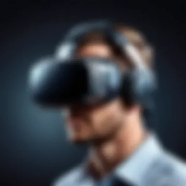 Installation of the VR Power Elite Strap Illustration of the VR Power Elite Strap being securely fitted on a headset.