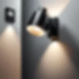 Elegant wall-mounted photography lights enhancing a creative space