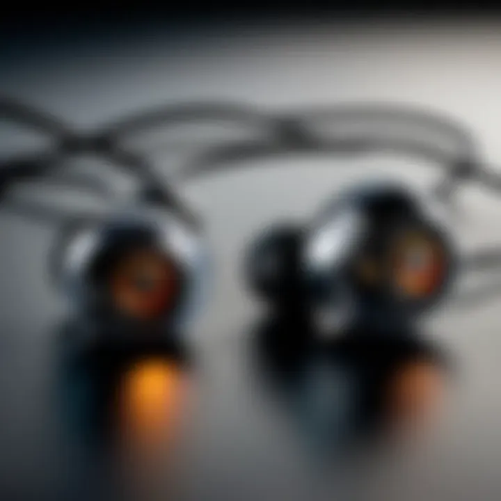 Close-up of Wicked Audio Arq earbuds highlighting their innovative features.