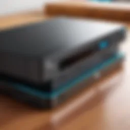 Wii U console with hard drive connected