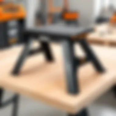 Sturdy Construction of the Worx Clamping Sawhorse Showcasing the sturdy construction of the Worx Clamping Sawhorse