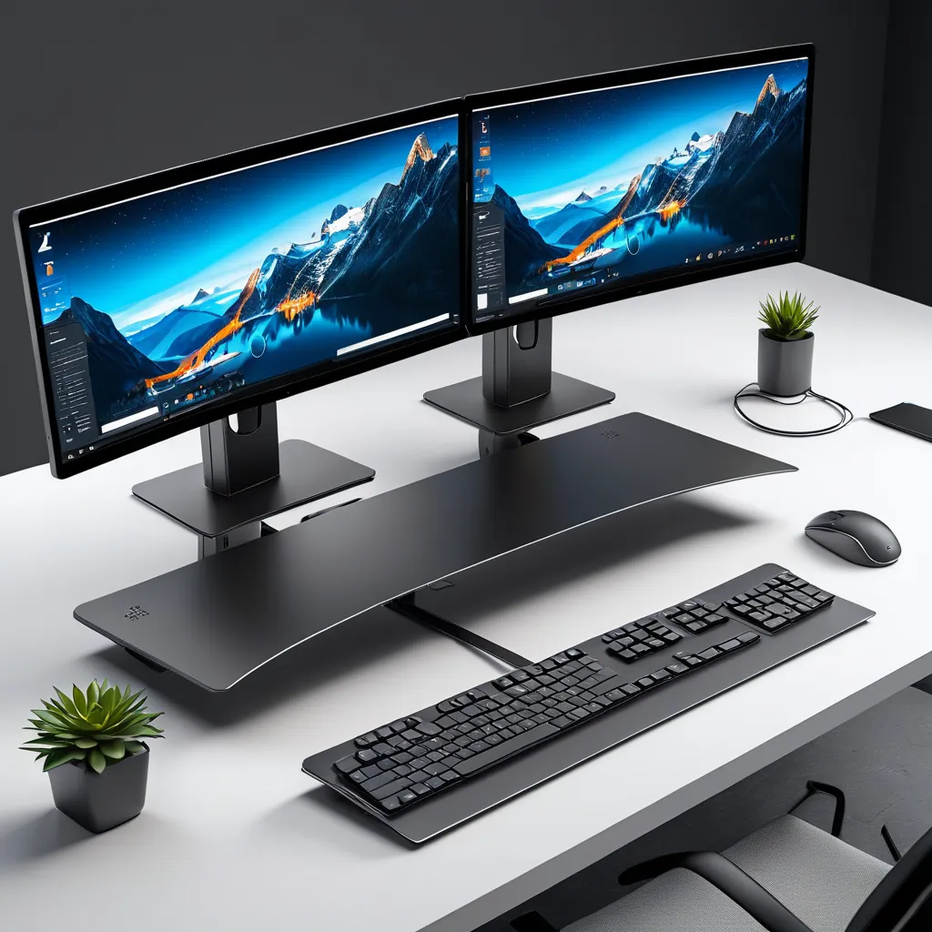 Computer Dual Tasking Double Computer Optimal Desk Configurations for Dual Computer Use